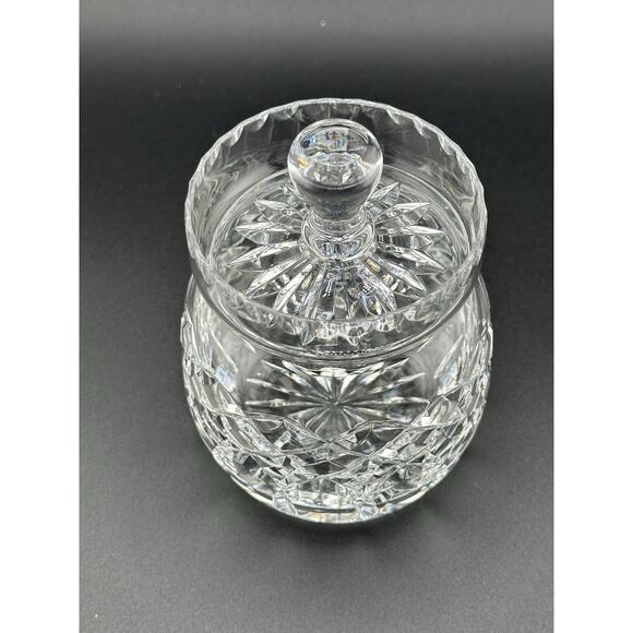 Vintage Cartier Signed Crystal Mini Biscuit Jar Lidded Late 20th Cent. 4.5 " - Picture 3 of 9